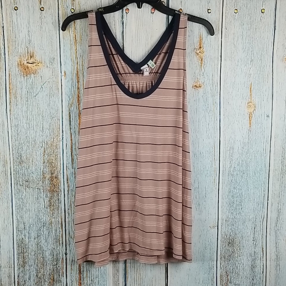 Susina Tops - 4FOR$30 SUSINA Striped Cinch Back Tank Top
